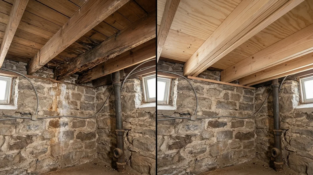 Sagging Floors in Old Rockford Homes: Stone Basements, Rim Joists and Real Fixes